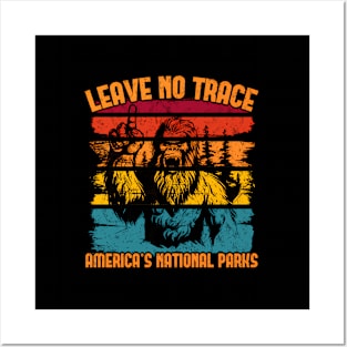 Leave No Trace America National Parks Big Foot Posters and Art